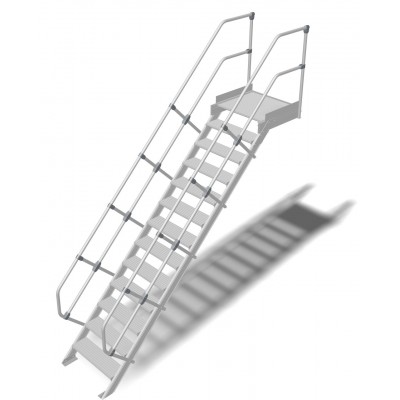 Трап с платформой стационарный Krause 14 ступ. шир. 800 мм 45 Трап с платформой стационарный Krause 14 ступ. шир. 800 мм 45