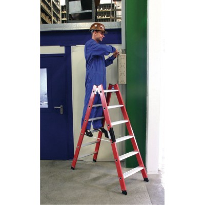 Диэлектрическая двухсторонняя Стремянка Krause 2х6 Диэлектрическая двухсторонняя Стремянка Krause 2х6