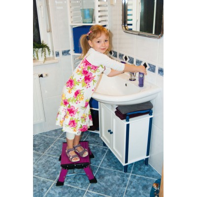 Подставка Krause складная Krause Treppy 1 ступень розовая Подставка Krause складная Krause Treppy 1 ступень розовая