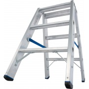 Двухсторонняя Стремянка Krause STABILO с роликами 2х3 ступ