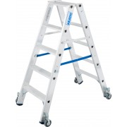 Двухсторонняя Стремянка Krause STABILO с роликами 2х5 ступ