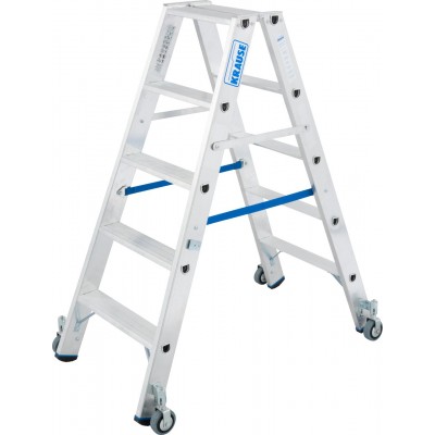 Двухсторонняя Стремянка Krause STABILO с роликами 2х5 ступ Двухсторонняя Стремянка Krause STABILO с роликами 2х5 ступ