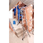 Шарнирная телескопическая Лестница Krause с выдвижными боковин Krause ами STABILO 4х5