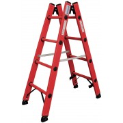 Диэлектрическая двухсторонняя Стремянка Krause 2х4 ступ из алюм