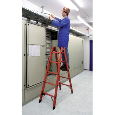 Диэлектрическая двухсторонняя Стремянка Krause 2х5 Диэлектрическая двухсторонняя Стремянка Krause 2х5