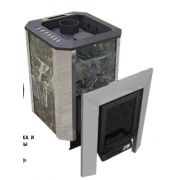 Печь банная Next - 26 ЗК дверка ДТ4 со стеклом в камне змеевик