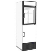 Холодильный шкаф Марихолодмаш Капри 0,5Н(СК) дверь стеклянная сверху, металл снизу