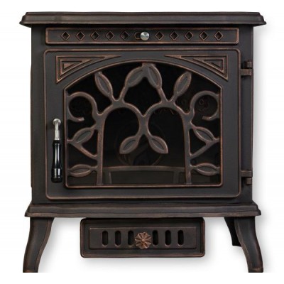 Печь - камин Demetra чугунная (патина медь) 10кВт Печь - камин Demetra чугунная (патина медь) 10кВт