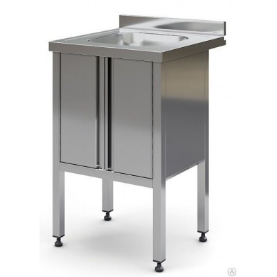 Стол с цельнотянутой мойкой закрытый с бортом Марихолодмаш 600х600х850 мм (сварная конструкция) Стол с цельнотянутой мойкой закрытый с бортом Марихолодмаш 600х600х850 мм (сварная конструкция)