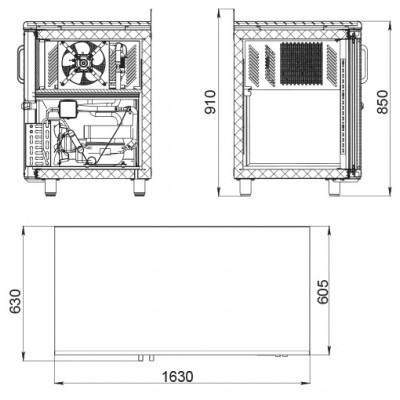 Холодильный стол Polair TD3-G Холодильный стол Polair TD3-G