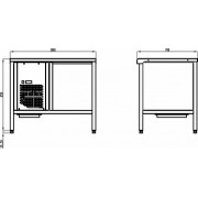 Стол холодильный Polair TT1,0GN-G