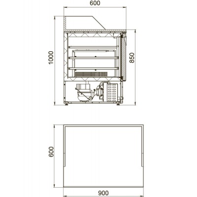 Холодильный стол Polair TMi2pizza-G Холодильный стол Polair TMi2pizza-G