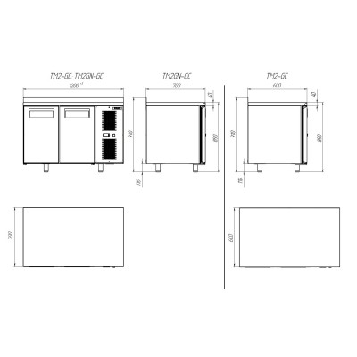 Холодильный стол Polair TM2-GC Холодильный стол Polair TM2-GC