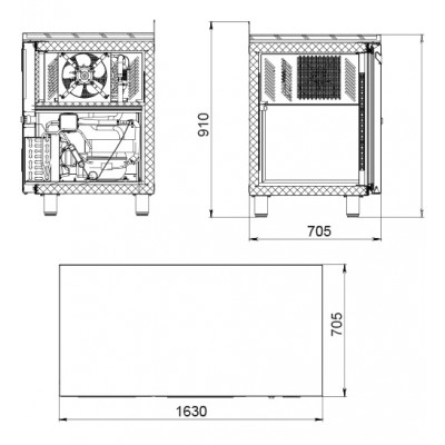 Морозильный стол Polair TB3GN-GC Морозильный стол Polair TB3GN-GC