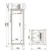 Холодильный шкаф Polair DP107-S с мех замком