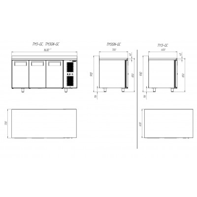 Холодильный стол Polair TM3GN-GC Холодильный стол Polair TM3GN-GC