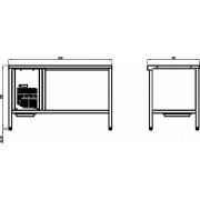 Стол холодильный Polair TT1,4GN-G