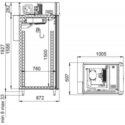 Холодильный шкаф Polair CS107 Meat Black Тип 1 Холодильный шкаф Polair CS107 Meat Black Тип 1