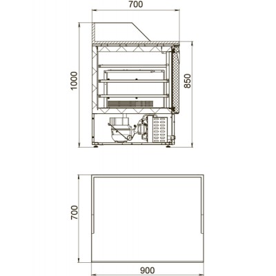Холодильный стол Polair TMi2GNpizza-G Холодильный стол Polair TMi2GNpizza-G