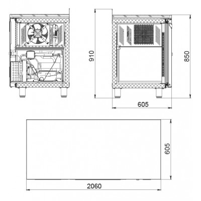 Холодильный стол Polair TM4-SC Холодильный стол Polair TM4-SC
