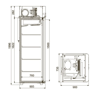 Холодильный шкаф Polair CB107-Gm Alu Холодильный шкаф Polair CB107-Gm Alu