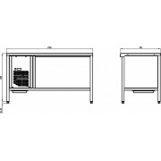 Стол холодильный Polair TT1,5GN-G