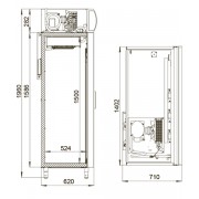 Холодильный шкаф со стеклянными дверьми Polair DV110-S