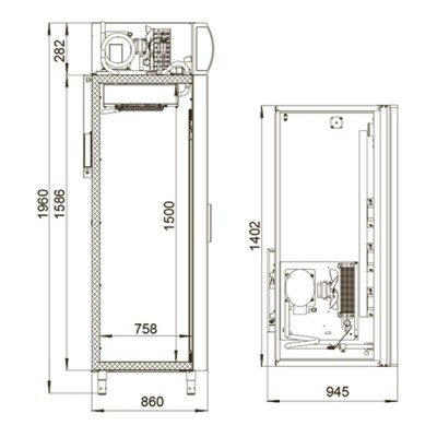 Холодильный шкаф со стеклянными дверьми Polair DV114-S Холодильный шкаф со стеклянными дверьми Polair DV114-S