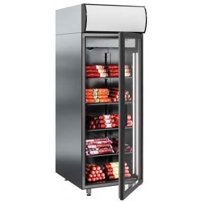 Холодильный шкаф Polair DM107-G (ШХ-0.7 ДС нерж) Холодильный шкаф Polair DM107-G (ШХ-0.7 ДС нерж)