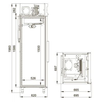 Холодильный шкаф Polair CV105-G Холодильный шкаф Polair CV105-G