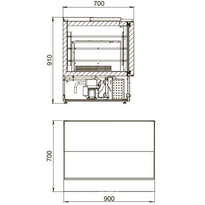 Холодильный стол-саладетта Polair TMi2GNsal-G Холодильный стол-саладетта Polair TMi2GNsal-G