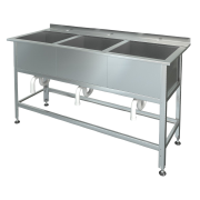 Моечная ванна с бортом Марихолодмаш МБ-3-0,3-0,5/1,4 нерж.