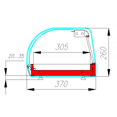 Настольная холодильная витрина Carboma ВХСв-1,0 (A37 SM 1,0-1) Настольная холодильная витрина Carboma ВХСв-1,0 (A37 SM 1,0-1)