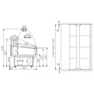 Холодильная витрина Полюс G85 SV 1,5-1 (ВХСр-1,5 ЭКО) Холодильная витрина Полюс G85 SV 1,5-1 (ВХСр-1,5 ЭКО)