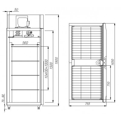 Холодильный шкаф Carboma R1400 Холодильный шкаф Carboma R1400