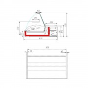 Настольная витрина для кондитерских Полюс ВХС-1,0 Арго Люкс