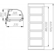 Настольная тепловая витрина Carboma A37 SH 1,5-1 (ВТ-1,5)