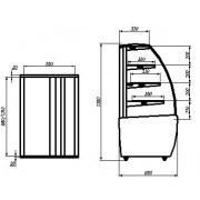 Кондитерская витрина Carboma ВХСв-0,9 Д (Техно)