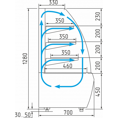 Кондитерская холодильная витрина Carboma ВХСв - 1,3д Люкс (K70 VV 1,3-1 STANDARD) Кондитерская холодильная витрина Carboma ВХСв - 1,3д Люкс (K70 VV 1,3-1 STANDARD)