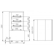 Кондитерская витрина Carboma ВХСв - 1,3д Cube
