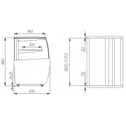 Кондитерская витрина Carboma K70 VM 1,3-12 LIGHT (ВХСв - 1,3д MINI)