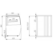 Кондитерская витрина Carboma ВХСв - 1,3д MINI ТЕХНО