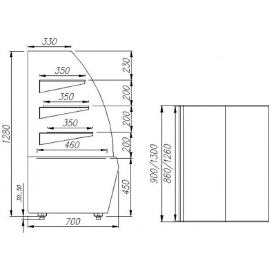 Кондитерская витрина Carboma ВХСв - 1,3д Люкс ТЕХНО Кондитерская витрина Carboma ВХСв - 1,3д Люкс ТЕХНО