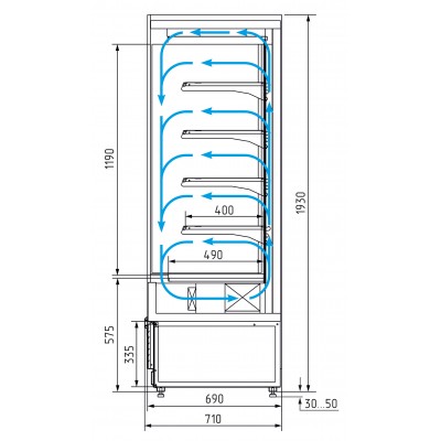 Пристенная холодильная горка Carboma Cube 1930/710 ВХСп-2,5 INOX (FС20-07 VM 2,5-2 0430) Пристенная холодильная горка Carboma Cube 1930/710 ВХСп-2,5 INOX (FС20-07 VM 2,5-2 0430)