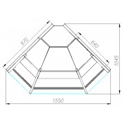 Холодильная витрина Carboma ВХСу-1 GC95 внешний 90 (GC95 VM-5 KombiLux / INOX)
