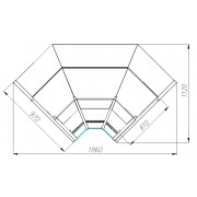 Холодильная витрина Carboma ВХСу-2 GC95 внутренний 90 (GC95 VM-6 KombiLux / INOX)
