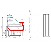 Холодильная витрина Carboma ВХС-1,5 Carboma GC110 (GC110 SM 1,5-1)