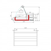 Настольная витрина Полюс A87 SV 1,5-1 (black&steel)