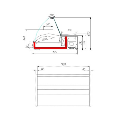 Настольная витрина Полюс A87 SM 1,5-1 (grеy&wood) Настольная витрина Полюс A87 SM 1,5-1 (grеy&wood)