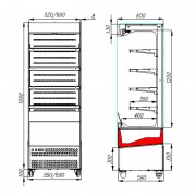 Пристенная холодильная горка Carboma FC18-06 VM 0,6-2 0430